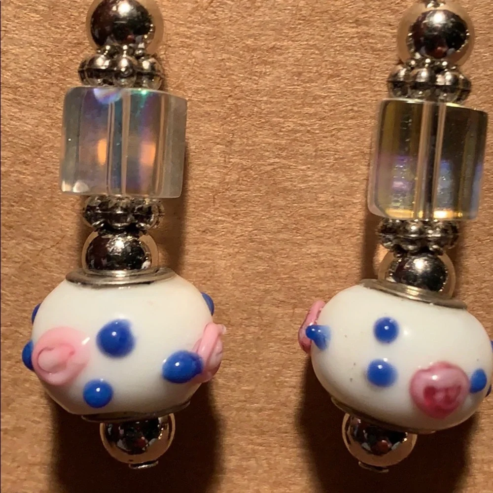 Murano glass beautiful dangling earrings - Picture 6 of 9